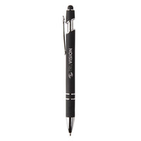 Velvet Texture Metallic Pen With Stylus | With Your Business Name
