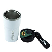 Temperature Display Coffee Mug With Easy Grip Strap | Hot & Cold
