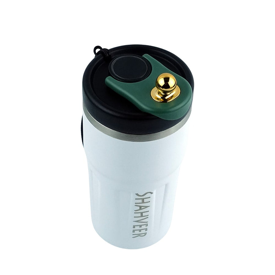 Temperature Display Coffee Mug With Easy Grip Strap | Hot & Cold