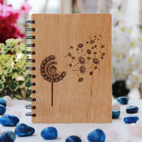 DANDELION - PERSONALIZED WOODEN NOTEBOOK - My Art